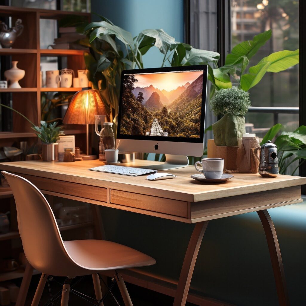 desk, office, wood, nature, computer, bougie, coffee, work, evening, hustle, desk, desk, desk, desk, desk